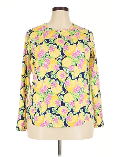Pre-owned Ibkul 3/4 Sleeve T-shirt In Yellow