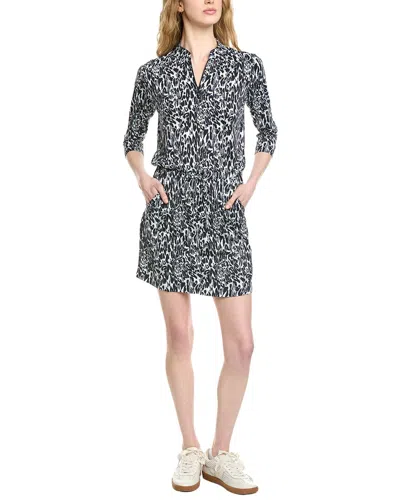 Ibkul 3/4-sleeve Drawstring Dress In Black