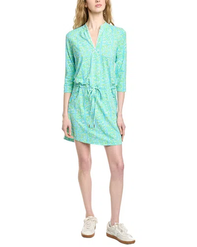 Ibkul 3/4-sleeve Drawstring Dress In Green