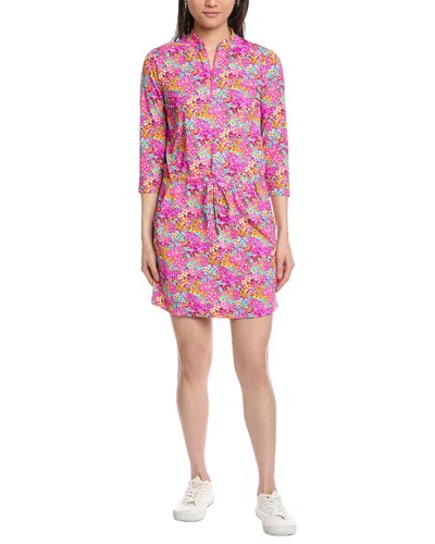 Ibkul 3/4-sleeve Drawstring Dress In Pink