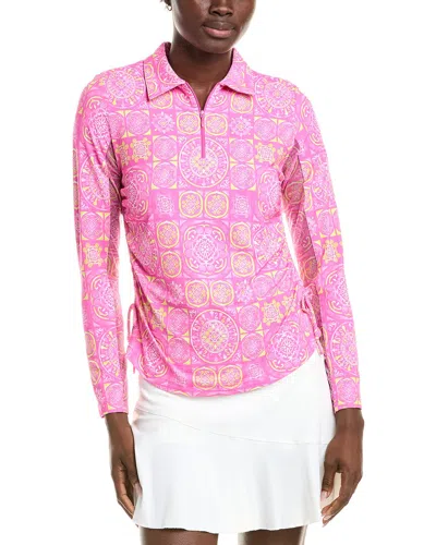 Ibkul Adjustable Length Top In Pink