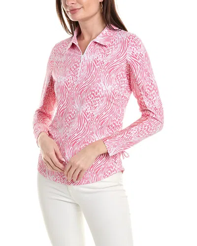 Ibkul Alena Print Adjustable Length Polo Shirt In Pink