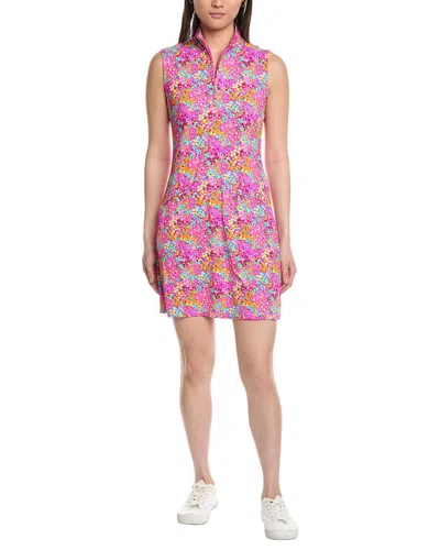 Ibkul Allana Zip Mock Dress In Pink
