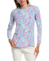 Ibkul Massie Print Mock Neck Top In Pink