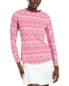 Ibkul Mock Neck Top In Pink