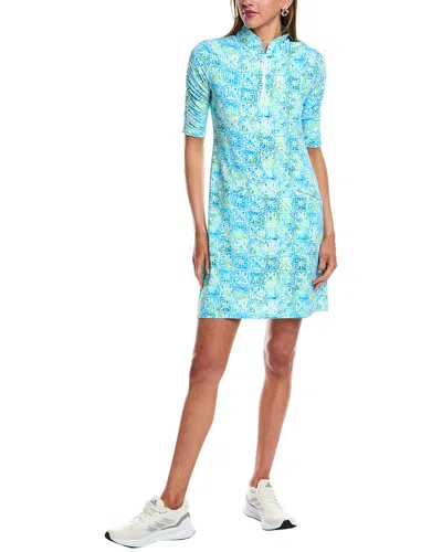 Ibkul Elbow-sleeve Mini Dress In Blue