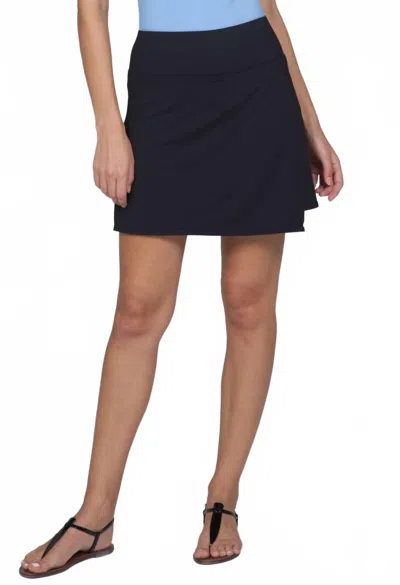 Ibkul Faux Wrap Print Skort In Black