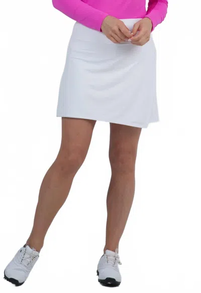 Ibkul Faux Wrap Print Skort In White