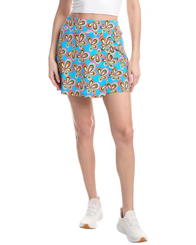 Ibkul Faux Wrap Skort In Blue