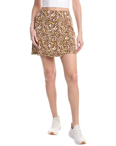 Ibkul Faux Wrap Skort In Brown
