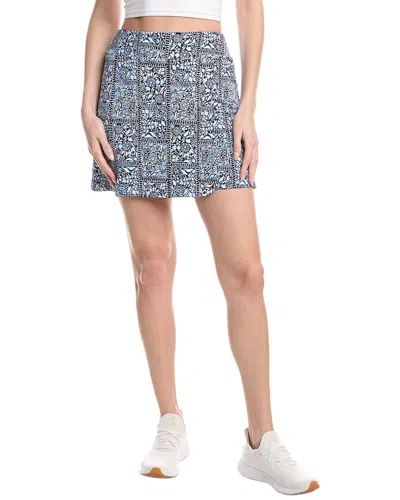 Ibkul Faux Wrap Skort In Blue