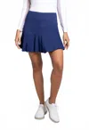 Ibkul Flounce Mini Skort In Navy In White
