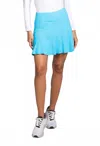 Ibkul Flounce Mini Skort In Turquoise In Blue