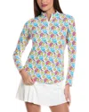 Ibkul Gameon Long Sleeve Mock Neck Top In Multi