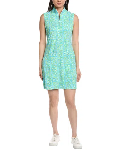 Ibkul Josie Zip Mock Dress In Blue