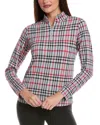Ibkul Judith Long Sleeve Mock Neck Top In Multi