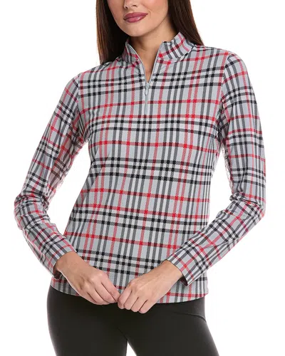 Ibkul Judith Long Sleeve Mock Neck Top In Multi