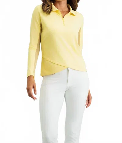 Ibkul Layered Upf Top In Lemonade In Yellow