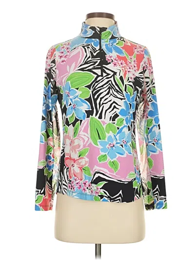 Pre-owned Ibkul Long Sleeve Blouse In Pink