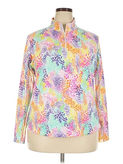 Pre-owned Ibkul Long Sleeve Blouse In Yellow