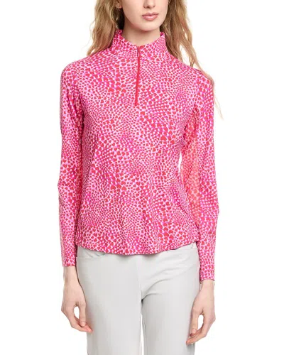 Ibkul Long Sleeve Mock Neck Top In Pink
