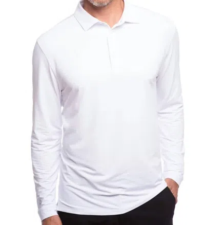 Ibkul Long Sleeve Polo In White