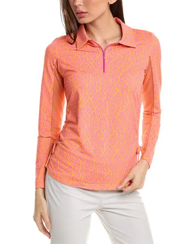 Ibkul Long Sleeve Polo Shirt In Orange
