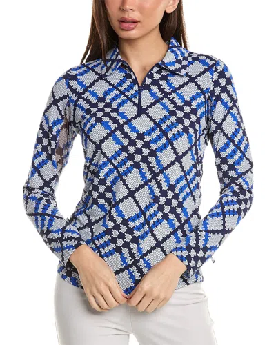 Ibkul Long Sleeve Polo Shirt In Blue