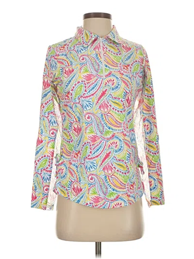 Pre-owned Ibkul Long Sleeve Polo Shirt In Yellow