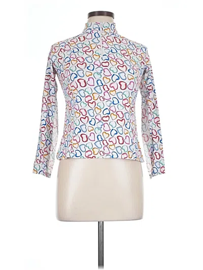 Pre-owned Ibkul Long Sleeve Turtleneck In White