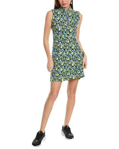 Ibkul Mock Neck Dress In Blue
