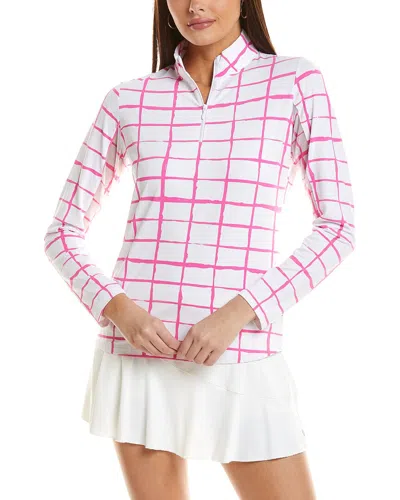 Ibkul Mock Neck Top In White