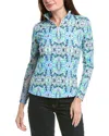 Ibkul Mock Neck Top In Blue