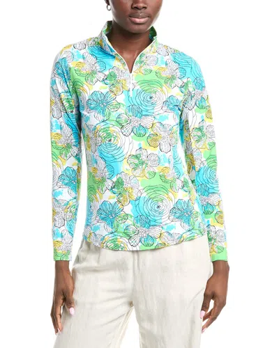 Ibkul Mock Neck Top In Green