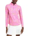 Ibkul Ruched Elbow Length Sleeve Top In Pink