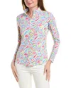 Ibkul Massie Print Mock Neck Top In Pink