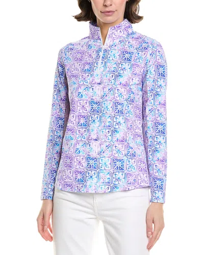 Ibkul Mock Neck Top In Purple