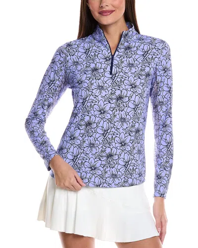 Ibkul Mock Neck Top In Purple