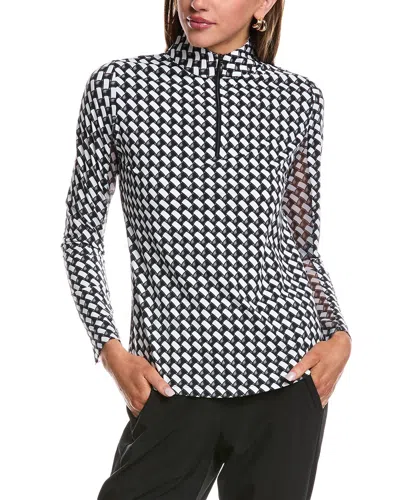 Ibkul Mock Neck Top In White