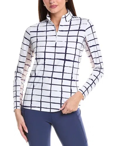 Ibkul Mock Neck Top In White