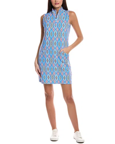 Ibkul Romina Long Sleeve Polo Dress In Blue