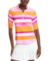Ibkul Ruched Elbow Length Sleeve Top In Pink