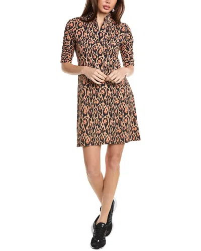 Ibkul Ruched Elbow Sleeve Dress In Black