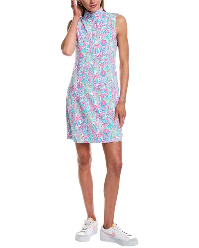 Ibkul Sleeveless Mock Neck Mini Dress In Pink