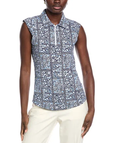 Ibkul Sleeveless Polo Shirt In Blue