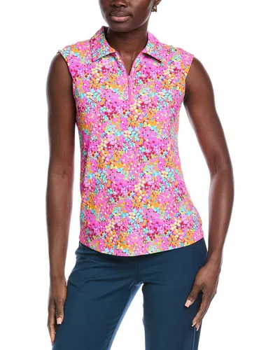 Ibkul Sleeveless Polo Shirt In Pink