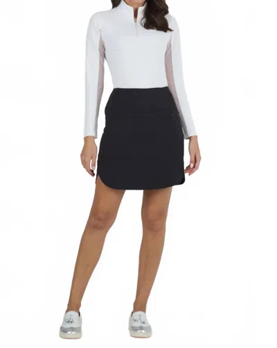 Ibkul Solid Straight Skorts In Black