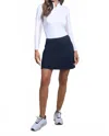 Ibkul Solid Swing Skort In Black In Blue