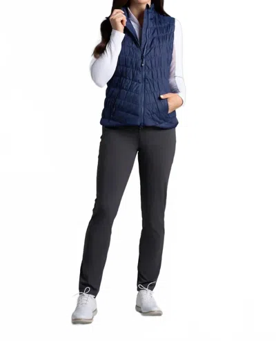 Ibkul Solid Vest In Navy In Blue