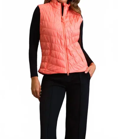 Ibkul Solid Vest In Peach In Pink